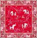 Roeckl Sjaal Lucky Elephant 53x53 Zijde Multi Red