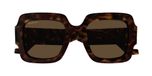 Gucci GG1547S Lunettes de Soleil Femme Havane Surdimensionnée Marron 50mm