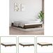 vidaXL Bedframe zonder matras stof donkerbruin 140x200 cm