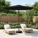 Maison Exclusive - Parasol de jardin avec pied, rectangulaire, 2,7 x 2,7 m, polyester, noir
