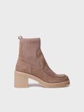 Toni Pons Bottines pour femmes à talon large en suède et tissu | PRAGA-SY