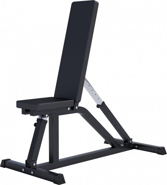 Gorilla Sports Fitnessbank Zwart - Multifunctioneel - Verstelbaar in 7 posities - Halterbank