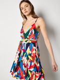 Apricot Mini-cami-jurk met kleurblokken en gelaagde randen