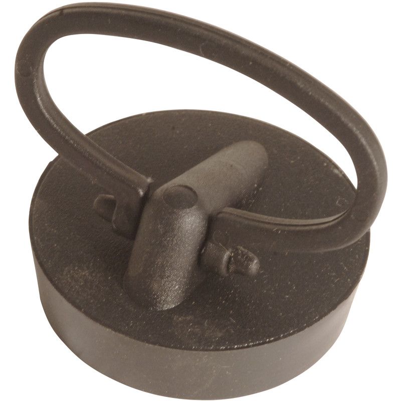 McAlpine PVC stop zwart met ring voor 1 1/4 afvoerplug