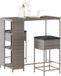Maison Exclusive - Ensemble de jardin 3 pièces pour un bar, avec coussins, gris, en polyrotin