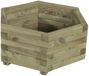 Intergard Houten Bloembak plantenbak zeskant grenen 65x56cm