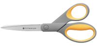Westcott E-30481 00 Titanium Super Softgrip schaar, 21 cm, grijs-geel