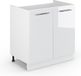 Vicco Fame-Line Meuble sous lavabo – 80 x 82 cm sans plan de travail Blanc Laqué brillant