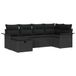 vidaXL - Banc de jardin - Set - 6 - pièces - Noir - poly - rotin