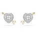 Swarovski Idyllia Oorknopjes, Verschillende slijpvormen, Hart met pijl, Wit, Gemengde metaalafwerking