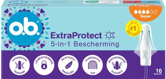 o.b. Extra Protect Super 16 stuks