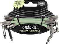 Ernie Ball 6474 Flex Patch Cables Patchkabel Glow in the Dark 7.5cm 3-Pack