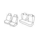 Set Superior Set stoelhoezen - zwart/rood - compatibel met Toyota Avensis Wagon (04/09>03/19)