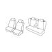 Set Superior Set stoelhoezen - zwart/rood - compatibel met Toyota Avensis Wagon (04/09>03/19)