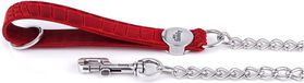 MY FAMILY Tucson Laisse pour chien courte / Ligne pour chien - Cuir italien - Rouge brun - 60 cm