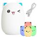 Verk Kinderlampje met LED-verlichting, vorm van een kat, RGB-kleuren + USB-kabel