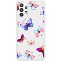 Samsung Bedrukt siliconen hoesje compatibel met Galaxy A32 5G Papillons colorés