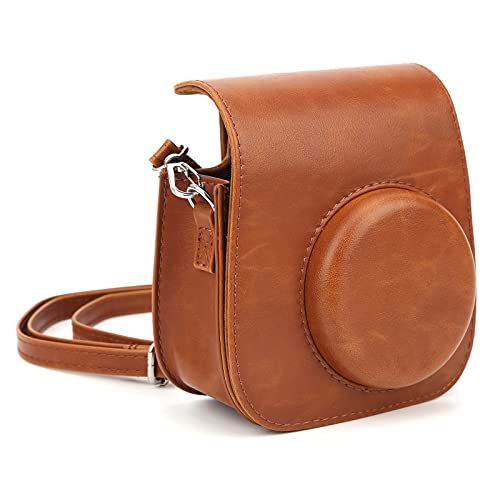 Bindpo Instant Camera Case for Fujifilm Instax Mini 11/9/8 - Brown