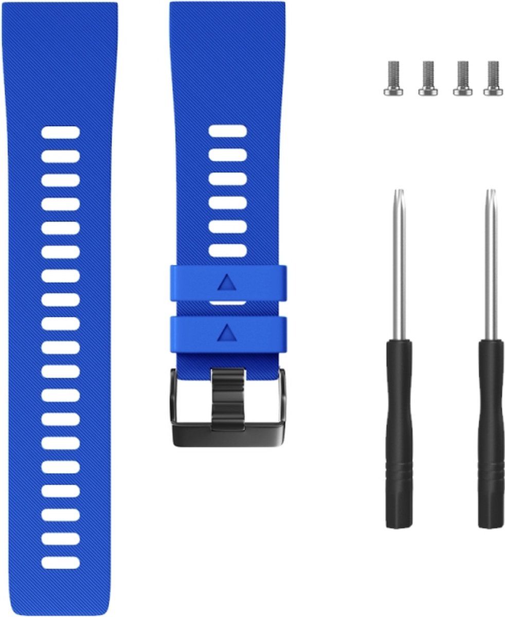 Intercella Siliconen bandje - blauw - geschikt voor Garmin Forerunner 30/35