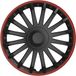 IWH Monte Carlo 076014 wieldoppen, 16 inch, zwart/rood, 4 stuks