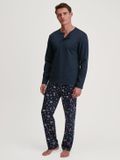 CALIDA Heren Pyjama Lang Katoen Marine L