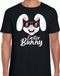 Bellatio Decorations Easter bunny / Paashaas t-shirt / shirt - zwart - heren - Foute kleding / outfit Pasen M