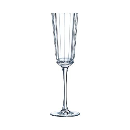 Cristal d'Arques Parijs Macassar Collectie - 6 fluiten 17 cl - glanzend, transparant - Made in Frankrijk