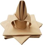 Lemos Home Stoffen servet van katoen 45x45 cm servet 4 stuks (beige)