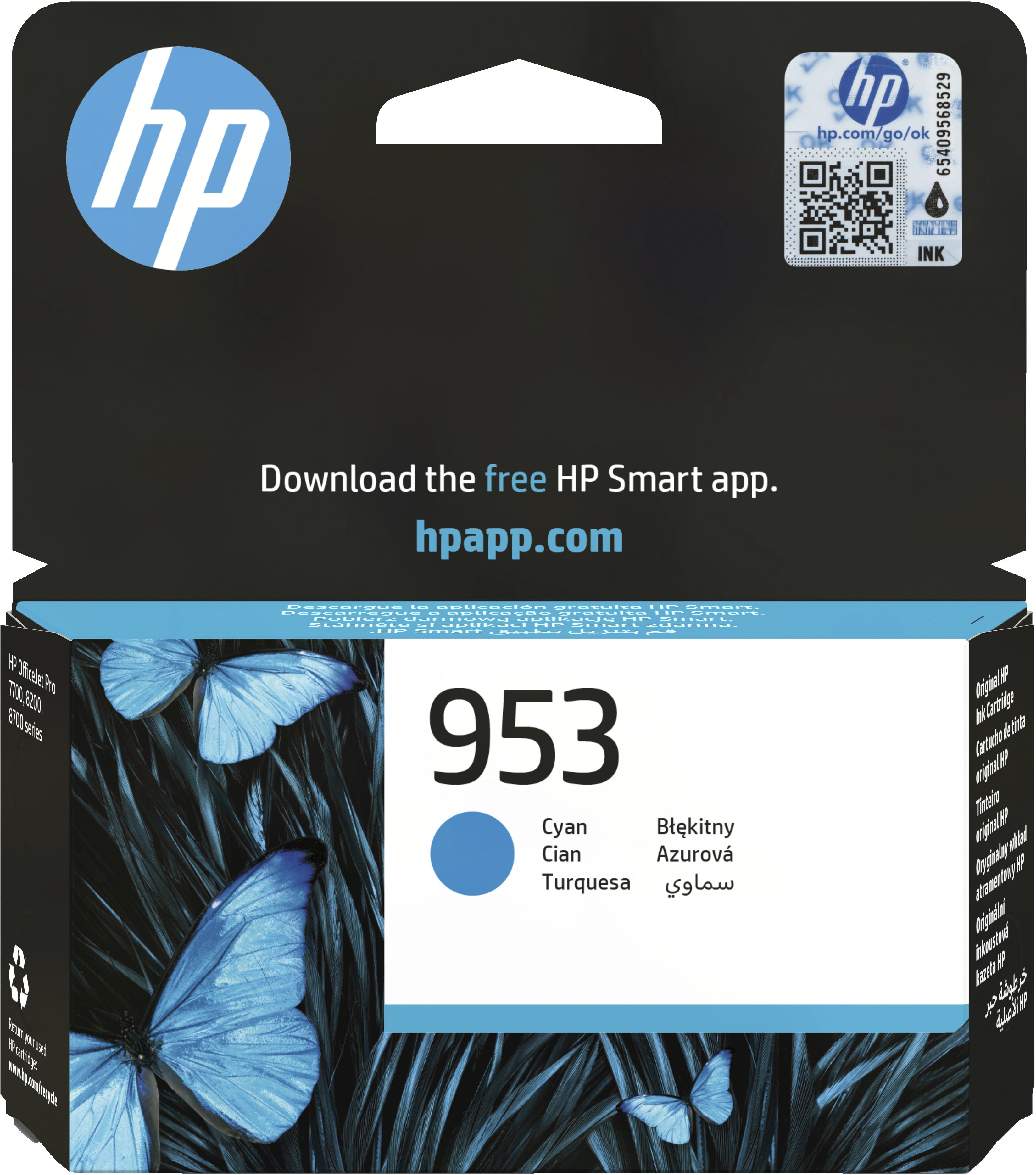 HP 953 Original Cyaan Inktcartridge - F6U12AE