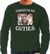 Bellatio Decorations Kitten Kerst sweater / Kerst trui Christmas cuties groen voor heren - Kerstkleding / Christmas outfit XL