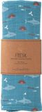 Fresk Hydrofiele Doek - 120 x 120 cm - Biologisch Katoen - Blauw - Shark