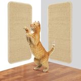 Shenzhen Haorui Industrial Technology Co., Ltd. Tapis griffoir pour chat, lot de 2 50x25cm. Tapis en sisal pour chat, résistant à l'usure et durable. La planche griffoir pour chat (couleur d'origine) protège efficacement les canapés, les portes et les meubles.