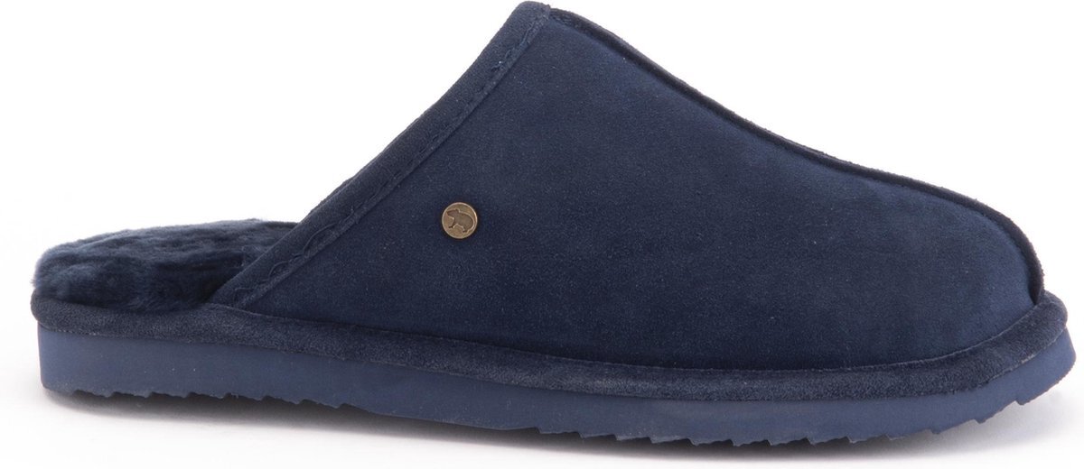 Warmbat Barron Suede Heren Pantoffels - Dark navy - Maat 41