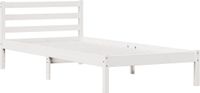 vidaXL Bedframe Wit Massief Vurenhout 225,5 x 85,5 x 69,5 cm