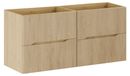 Ensemble de salle de bain 120 cm, composé de : 2 meubles bas pour lavabo, chacun avec 2 tiroirs