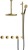 Hotbath Cobber X - CX7067 - Inbouw Regendoucheset - Geborsteld Messing PVD