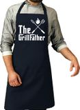 Bellatio Decorations Schort - The Grillfather - Navy Blauw