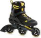 Rollerblade Macroblade 3WD Patins à roulettes en ligne - 100 mm - Noir / Jaune safran - Modèle 2023