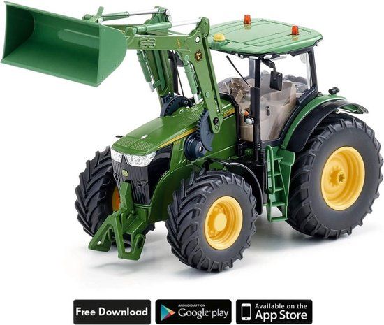 Siku Control John Deere 7310R Tractor met Voorlader - 1:32 - Bluetooth - 2.4 GHz