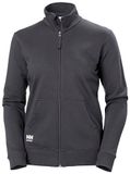 Helly Hansen Workwear Dames Klassieke Ritssweatshirt, 970 Donkergrijs, XS