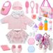 Baby Pop Accessoire Set met Kleding en Voedingsaccessoires
