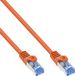 InLine Patchkabel, Cat.6A, S/FTP, TPE (LSZH), CCA, oranje, 0,3m