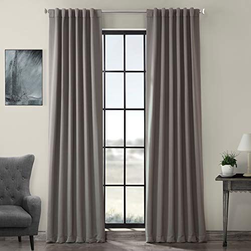 HPD Half Price Drapes Room Darkening Curtain 50 x 120 (1 Panel) - Neutral Grey