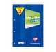 Clairefontaine 65819AMZC Pak met 3 Gelijmde en Geperforeerde Cursusblokken - A4 21x29,7 cm - 200 Pagina's + 100 gratis - Grote Ruitjes - Wit Papier 90 g - Omslag Gecoat Karton