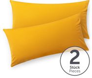Blumtal - Set de 2 taies d'oreiller - Housse de coussin en jersey premium super douce - 100% Coton - 40 x 60 cm - Jaune