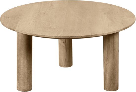 Lewis & Loft Salontafel Lian - FSC® Mangohout - Rond ⌀70 cm - Naturel