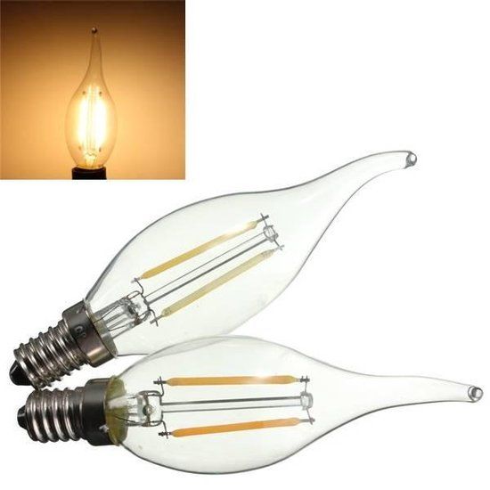 B-Deal E14 LED Lamp Filament Tipkaars 2W 3200K / Warm Wit (Niet Dimbaar)