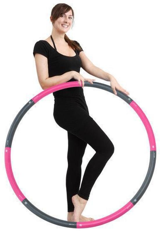 Weight hoop New Style - Fitness Hoelahoep - 1.8 kg - Ø 100 cm - Roze/Grijs