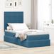 Maison Exclusive - Lit avec rangement et matelas bleu foncé 90 x 190 cm velours