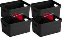 Sunware boîte de rangement Sigma - 6 pièces - Noir - 5 litres